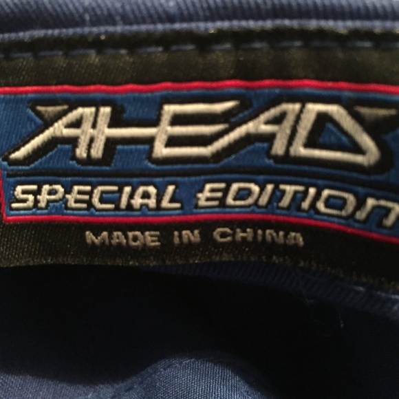 Men's Grey Goose Baseball Cap-Blue w/White/Red - Picture 4 of 5